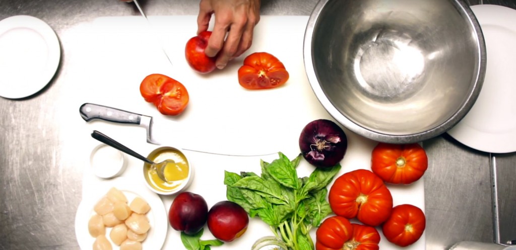 Provence Marinaside – How to Make a Tomato and Nectarine Salad